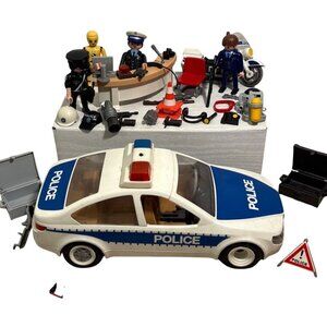 Playmobil Police Station Set Lot With People Car & Accessories Imaginative Play